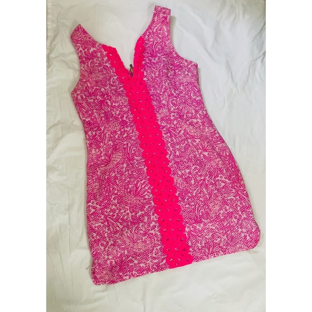 LILLY PULITZER TARGET DRESS SEE YA LATER PINK CIARAN KRISTEN CLASSIC SHIFT S 12